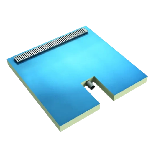 Renntrapiga dušinurga alusplaat (1200x1000x79 mm)